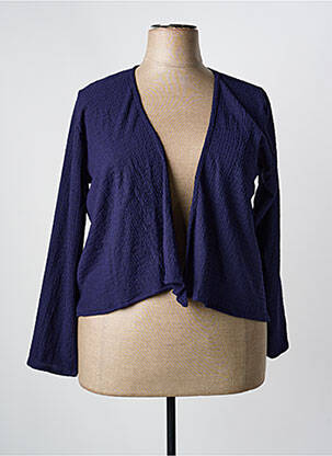 Veste casual manches longues bleu POISSONS BLANCS femme