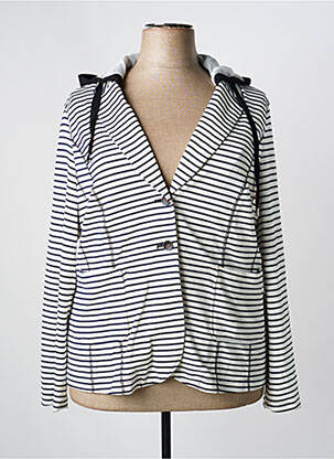 Veste casual col tailleur blanc WHITE LABEL femme