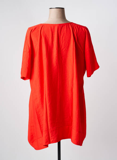 Tunique manches courtes coupe fluide orange FRANCK ANNA femme