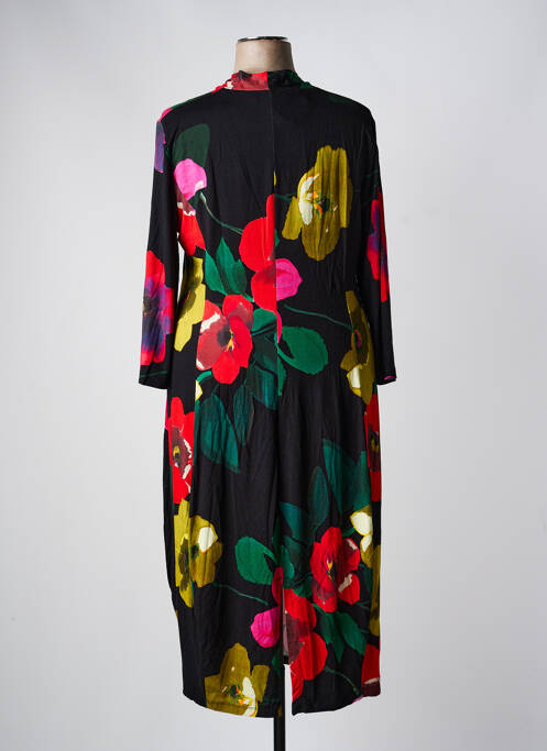 Robe longue manches longues manches longues noir ALEMBIKA femme