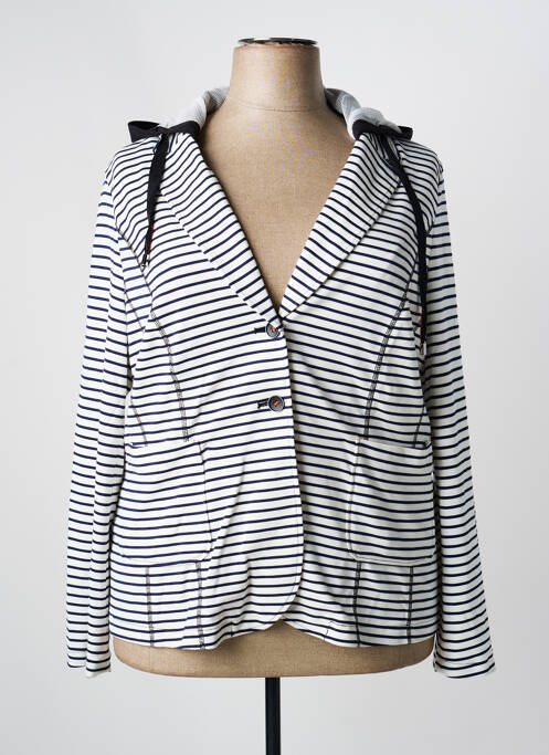 Veste casual col tailleur blanc WHITE LABEL femme