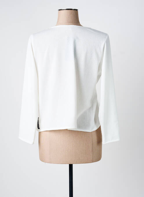 Gilet manches longues blanc POISSONS BLANCS femme