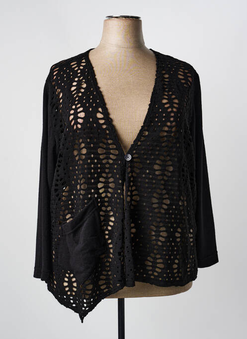 Gilet manches longues noir FRANCK ANNA femme