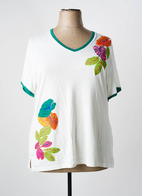 T-shirt blanc FRANCE RIVOIRE femme