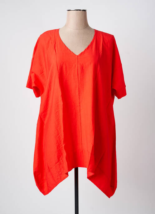 Tunique manches courtes orange FRANCK ANNA femme