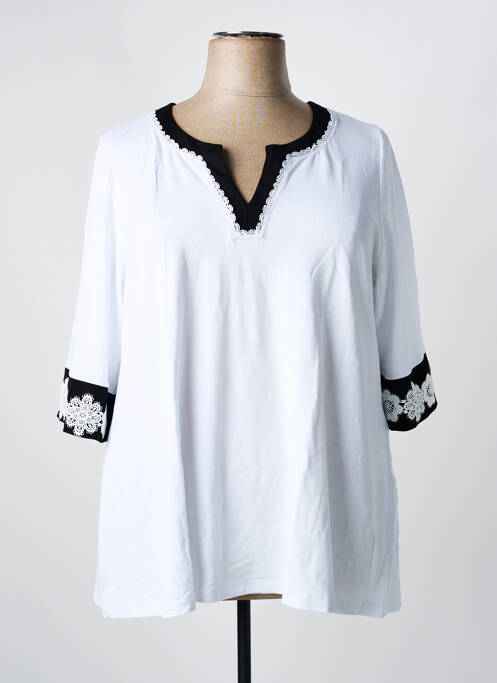 Tunique manches longues blanc ALEXANDER & JACOB femme