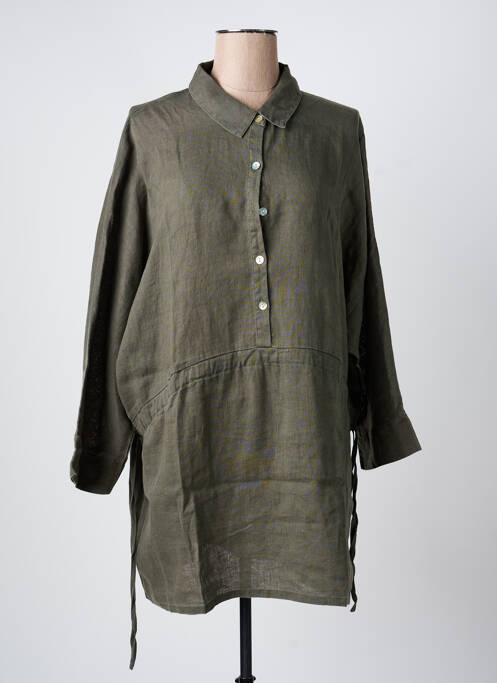 Tunique manches longues vert K femme