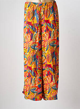 Pantalon 7/8 tissage popeline taille normale orange G!OZE femme