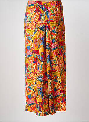Pantalon 7/8 tissage popeline taille normale orange G!OZE femme