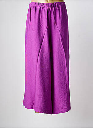 Pantalon 7/8 stretch taille normale violet POISSONS BLANCS femme