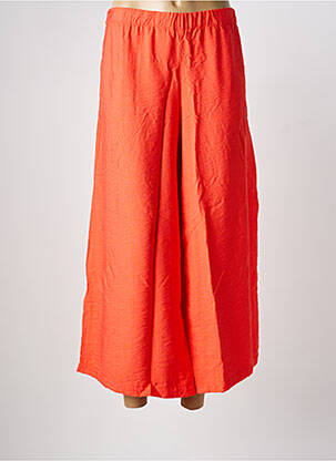 Pantalon 7/8 stretch taille normale orange POISSONS BLANCS femme