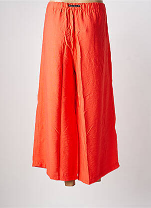 Pantalon 7/8 stretch taille normale orange POISSONS BLANCS femme