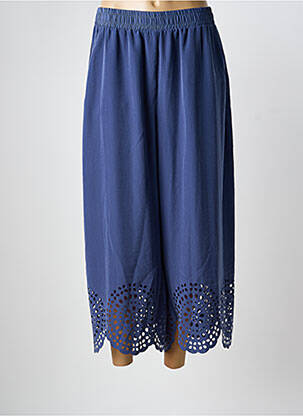 Pantalon 7/8 stretch taille normale bleu MAT. femme
