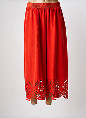Pantalon 7/8 stretch taille normale orange MAT. femme
