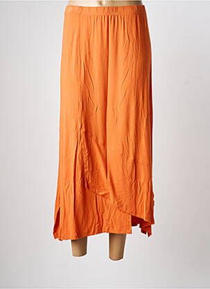 Jupe longue coupe fluide orange G!OZE femme