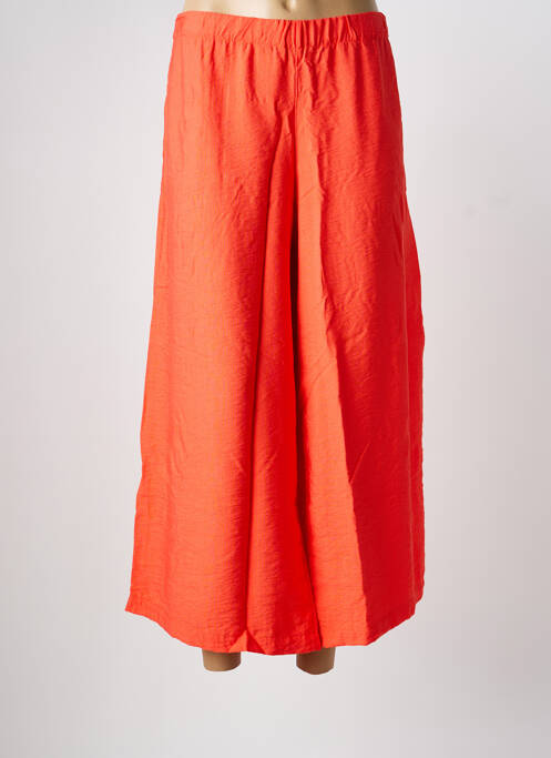 Pantalon 7/8 stretch taille normale orange POISSONS BLANCS femme