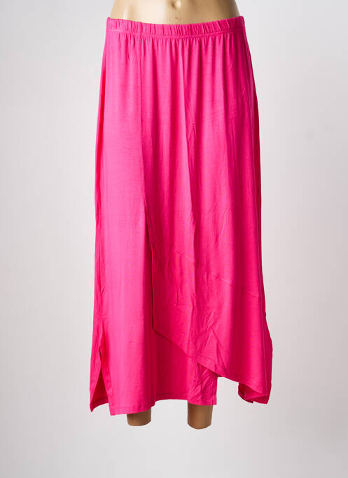 Jupe longue coupe fluide rose G!OZE femme