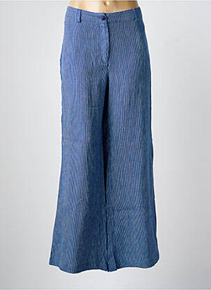Pantalon flare taille élastique taille haute bleu MES SOEURS ET MOI femme