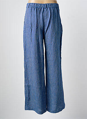 Pantalon flare taille élastique taille haute bleu MES SOEURS ET MOI femme