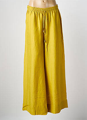 Pantalon large tissage popeline taille normale vert MAT. femme
