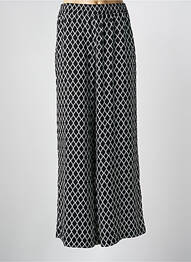 Pantalon large tissage popeline taille normale noir MAT. femme
