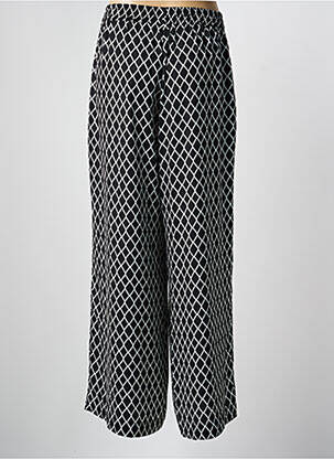 Pantalon large tissage popeline taille normale noir MAT. femme