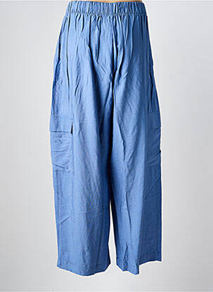 Pantalon cargo taille haute taille haute bleu MAT. femme
