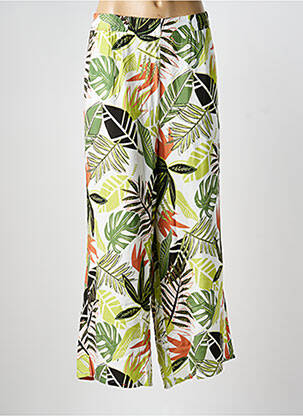 Pantalon large tissage popeline taille normale vert MERI & ESCA femme