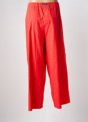 Pantalon large tissage popeline taille normale orange POISSONS BLANCS femme