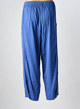 Pantalon droit tissage popeline taille haute bleu MAT. femme