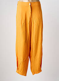 Pantalon droit tissage popeline taille haute orange MAT. femme