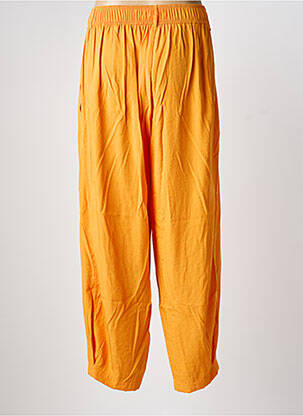 Pantalon droit tissage popeline taille haute orange MAT. femme