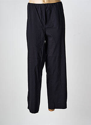 Pantalon droit tissage popeline taille normale noir POISSONS BLANCS femme