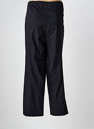 Pantalon droit tissage popeline taille normale noir POISSONS BLANCS femme