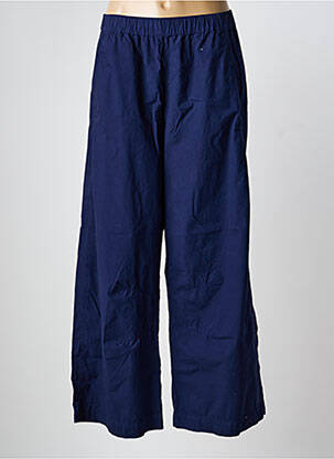 Pantalon large tissage popeline taille normale bleu MES SOEURS ET MOI femme