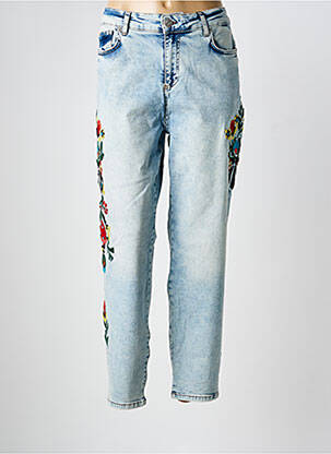 Jeans coupe droite stretch taille normale bleu MAT. femme