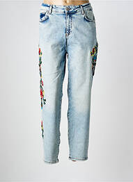 Jeans coupe droite stretch taille normale bleu MAT. femme