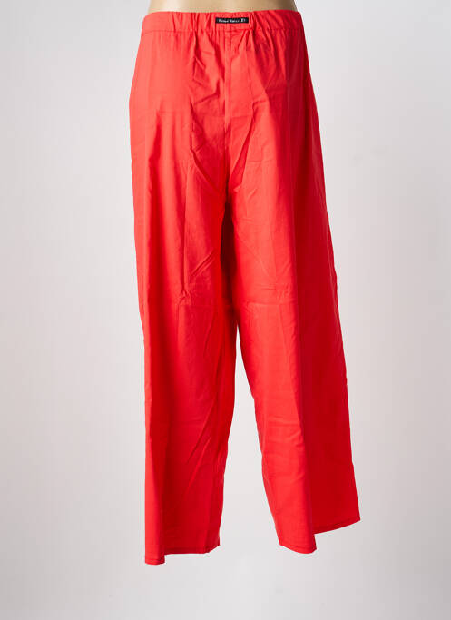 Pantalon large tissage popeline taille normale orange POISSONS BLANCS femme