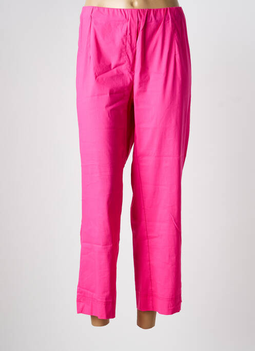 Pantalon droit rose POISSONS BLANCS femme