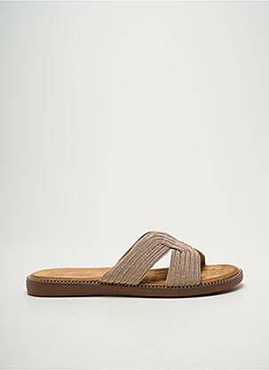 Mules/sabots tissage satiné talon plat jusqu'à 3cm or EXÉ femme