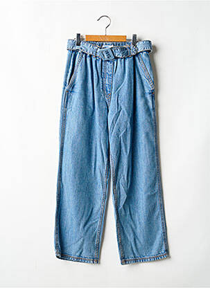 Jeans coupe large poches taille élastique bleu MAYORAL fille