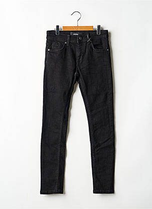 Jeans coupe slim stretch taille ajustable noir KAPORAL enfant
