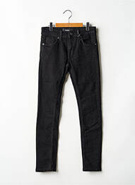 Jeans coupe slim stretch taille ajustable noir KAPORAL enfant