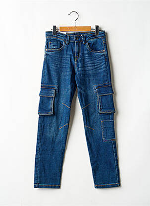 Jeans coupe droite stretch taille ajustable bleu MAYORAL garçon