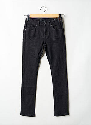 Jeans coupe slim stretch taille ajustable noir KAPORAL garçon