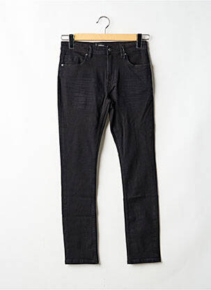 Jeans coupe slim stretch taille ajustable noir KAPORAL enfant