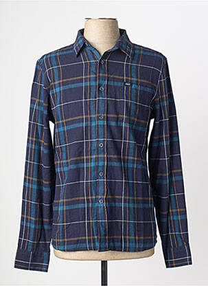 Chemise manches longues poignets boutonnés bleu OXBOW homme