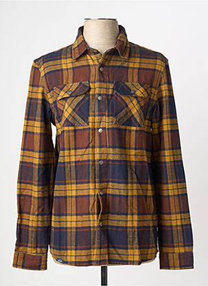 Chemise manches longues poignets boutonnés marron OXBOW homme