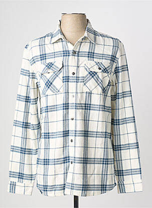Chemise manches longues poignets boutonnés blanc OXBOW homme