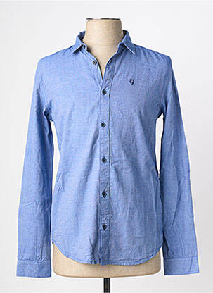 Chemise manches longues poignets boutonnés bleu GARCIA garcon